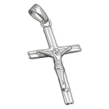 Anhänger 30x17mm Kreuz mit Jesus glänzend Silber 925