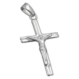 Anhänger 30x17mm Kreuz mit Jesus glänzend Silber 925