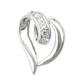 Anhänger, Herz mit Zirkonia, Silber 925