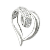 Anhänger, Herz mit Zirkonia, Silber 925