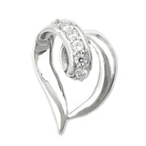 Anhänger, Herz mit Zirkonia, Silber 925