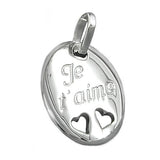 Anhänger, Je t- aime, glänzend, 925