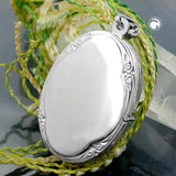 Anhänger, Medaillon oval, Silber 925