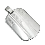 Anhänger 36x24mm Gravur Erkennungsmarke Silber 925
