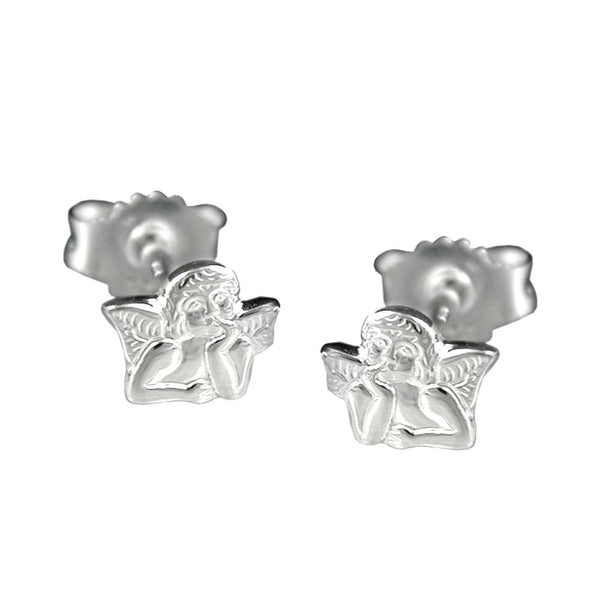 Stecker 5x4mm kleiner Engel glänzend Silber 925