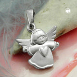 Anhänger, fliegender Engel, Silber 925