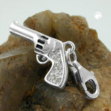Anhänger, Charm Revolver, Silber 925