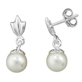 Stecker, Hänger, 7mm Perle Imitat, 925