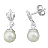 Stecker, Hänger, 7mm Perle Imitat, 925