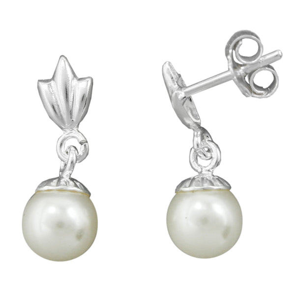 Stecker, Hänger, 7mm Perle Imitat, 925