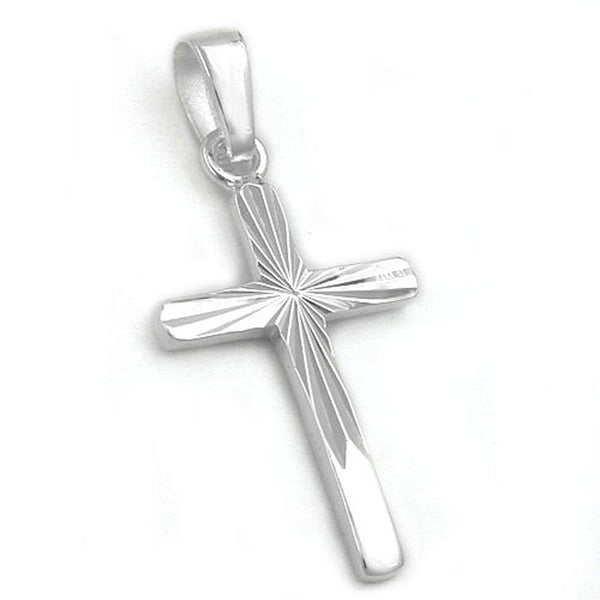 Anhänger, Kreuz diamantiert, Silber 925