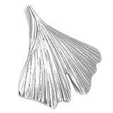 Anhänger 26x27mm Ginkgoblatt glänzend Silber 925