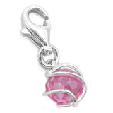Anhänger Charm Zirkonia-pink umwickelt Silber 925