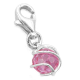 Anhänger Charm Zirkonia-pink umwickelt Silber 925