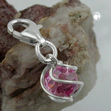 Anhänger Charm Zirkonia-pink umwickelt Silber 925