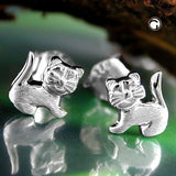 Stecker, Katze, rhodiniert, Silber 925