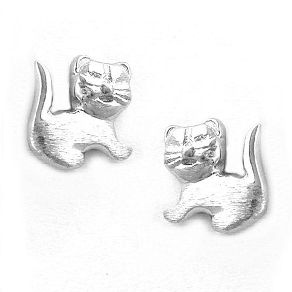 Stecker, Katze, rhodiniert, Silber 925