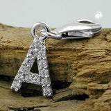 Anhänger, Charm Buchstabe A, Silber 925