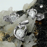 Set Anhänger und Ohrstecker, Silber 925
