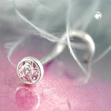 Nasenstecker, Zirkonia-pink, Silber 925
