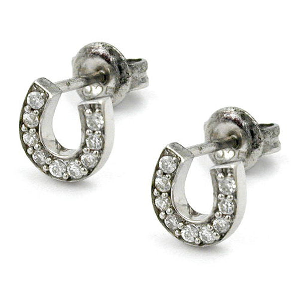 Stecker, Hufeisen Zirkonia, Silber 925