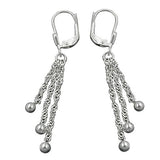 Brisur, 3 Kugeln an Ketten, Silber 925