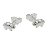 Stecker Schweinchen glänzend Silber 925