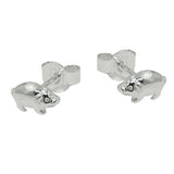 Stecker Schweinchen glänzend Silber 925