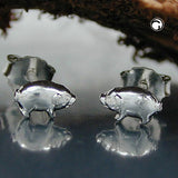 Stecker Schweinchen glänzend Silber 925