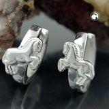 Creole 11x2mm Klappscharnier Pferd glänzend Silber 925