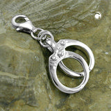 Anhänger, Charm Handschellen, Silber 925