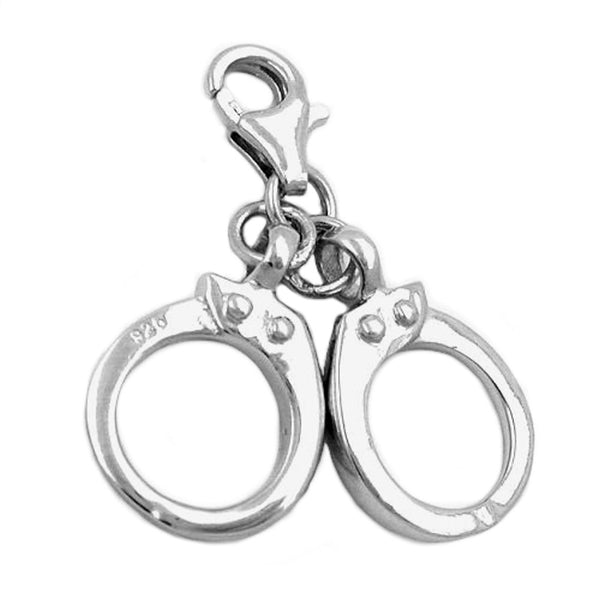 Anhänger, Charm Handschellen, Silber 925