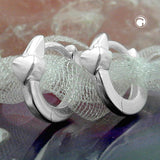 Creole 10x2mm Klappscharnier kleines Herz matt-glänzend Silber 925