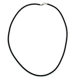 Kette, Gummi mit Verschluss Silber 925