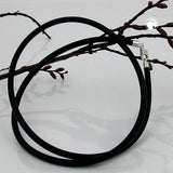 Kette, Gummi mit Verschluss Silber 925