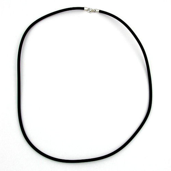 Kette, Gummi mit Verschluss Silber 925