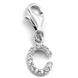 Anhänger, Charm Buchstabe C, Silber 925
