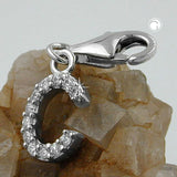 Anhänger, Charm Buchstabe C, Silber 925
