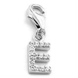 Anhänger, Charm Buchstabe E, Silber 925
