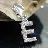Anhänger, Charm Buchstabe E, Silber 925