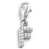 Anhänger, Charm Buchstabe F, Silber 925