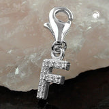 Anhänger, Charm Buchstabe F, Silber 925
