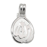 Anhänger 26x15mm Allah ovale Platte Silber 925