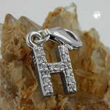 Anhänger, Charm Buchstabe H, Silber 925