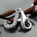 Anhänger, Charm Buchstabe J, Silber 925