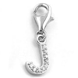 Anhänger, Charm Buchstabe J, Silber 925