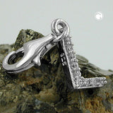 Anhänger, Charm Buchstabe L, Silber 925