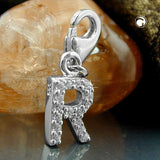 Anhänger, Charm Buchstabe R, Silber 925