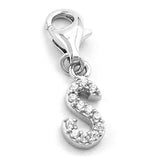 Anhänger, Charm Buchstabe S, Silber 925