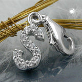 Anhänger, Charm Buchstabe S, Silber 925